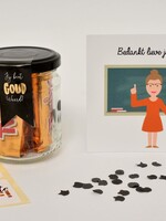 Traktatie kaartje bedankt juf