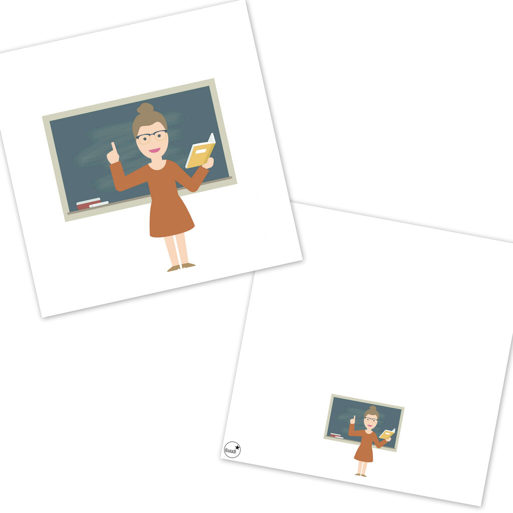 Traktatie kaartje bedankt juf