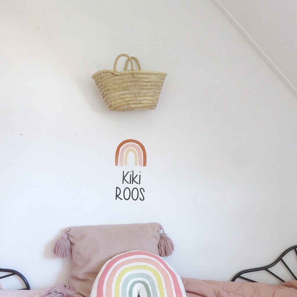 Muursticker regenboog met naam