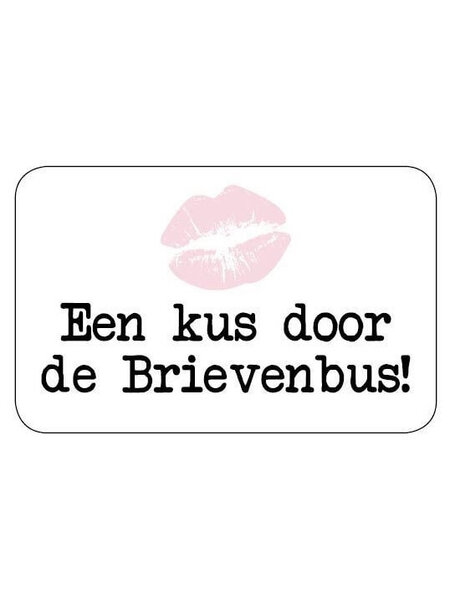 Sluitsticker - Een kus door de brievenbus 10x