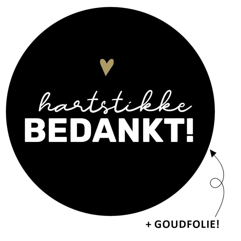 Sluitsticker - Hartstikke bedankt! 10x