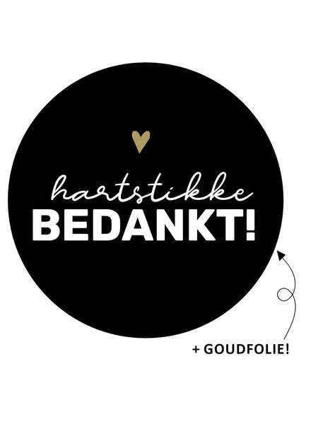 Sluitsticker - Hartstikke bedankt! 10x