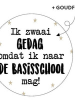 Sluitsticker - Ik zwaai gedag omdat ik naar de basischool mag 10x