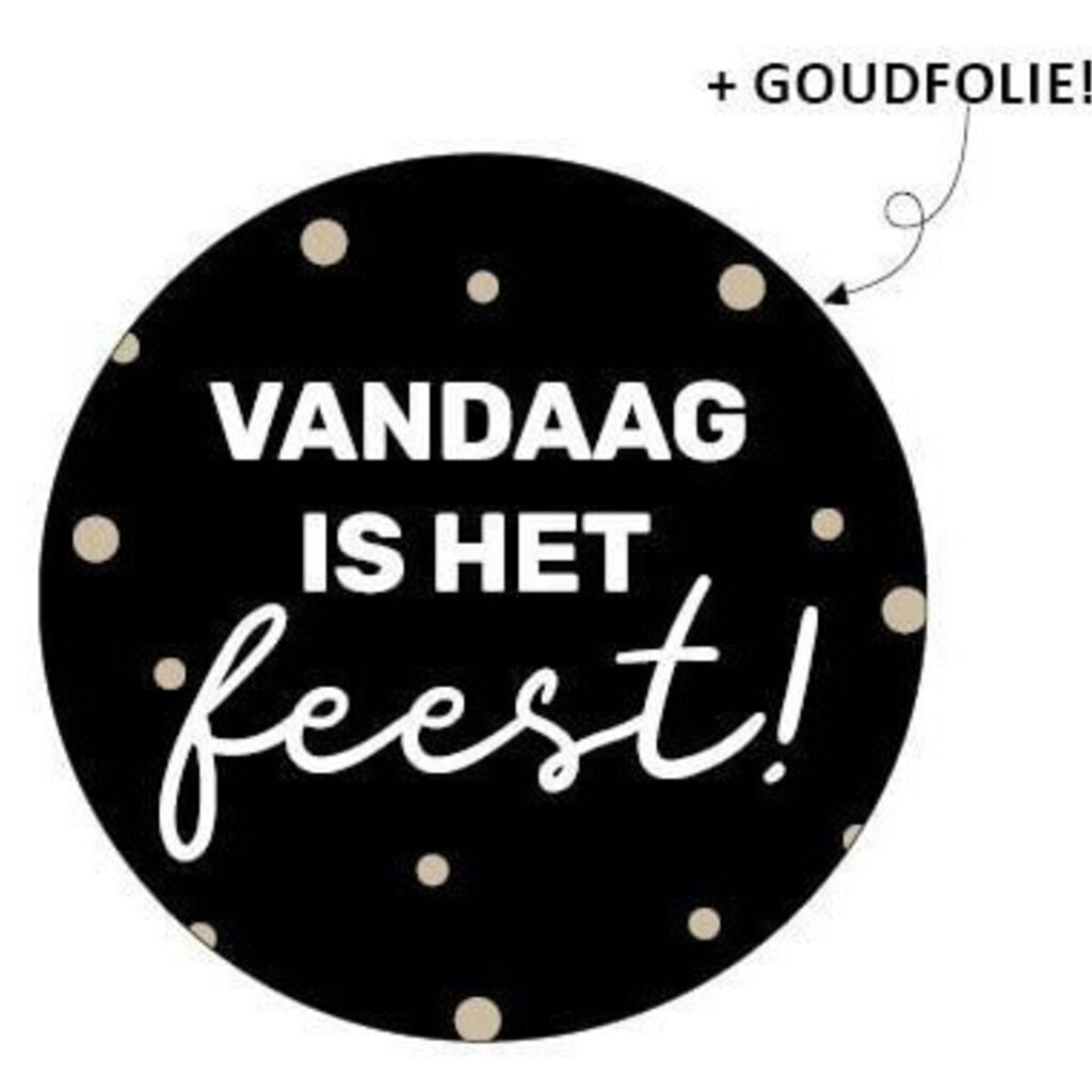 Sluitsticker - Vandaag is het feest! 10x