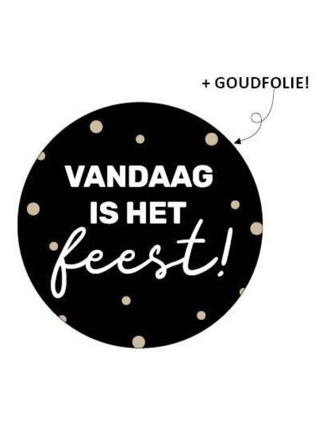 Sluitsticker - Vandaag is het feest! 10x