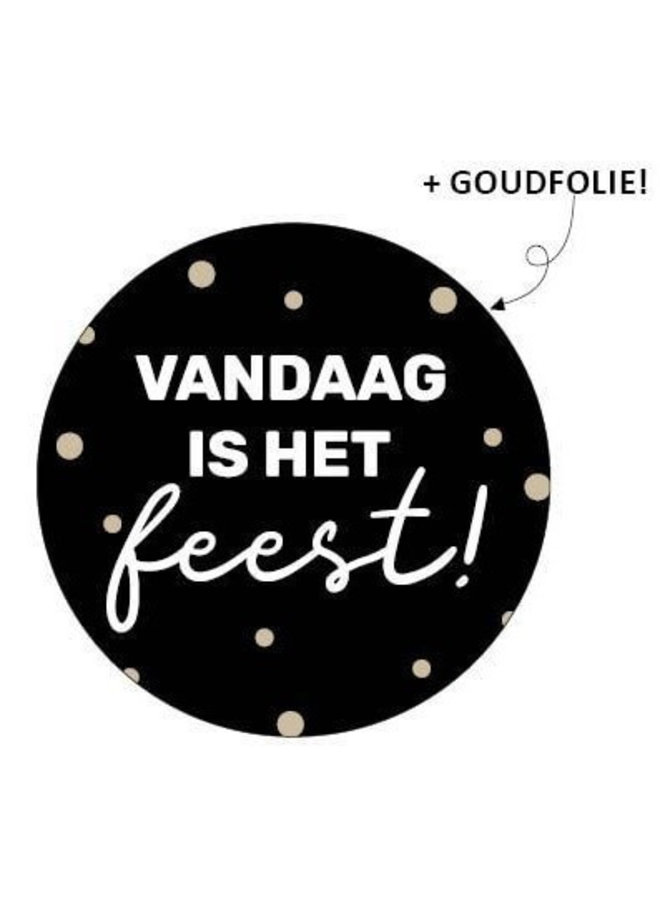 Sluitsticker - Vandaag is het feest! 10x