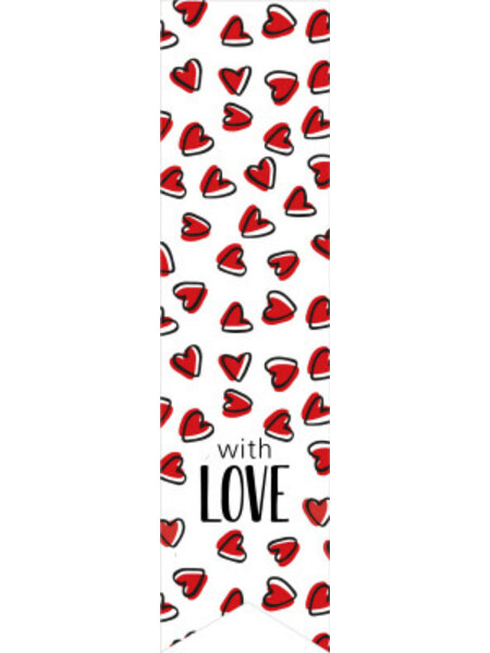 Sluitsticker vaantje hartjes with love 5x