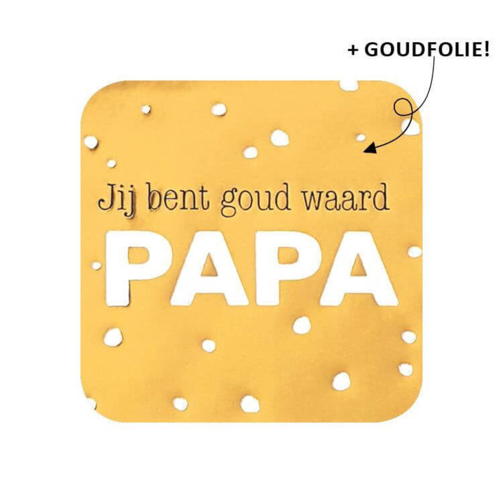 Sluitsticker jij bent goud waard papa 10x
