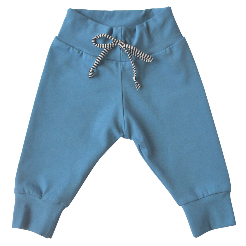 Blauw broekje met strepenkoordje