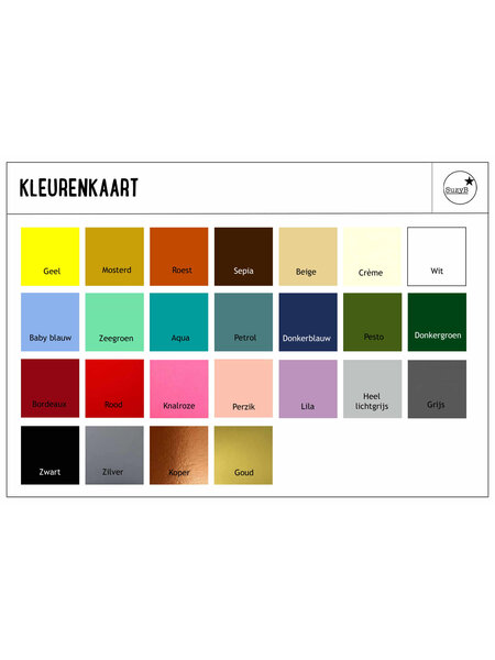 Samples kleurenkaart