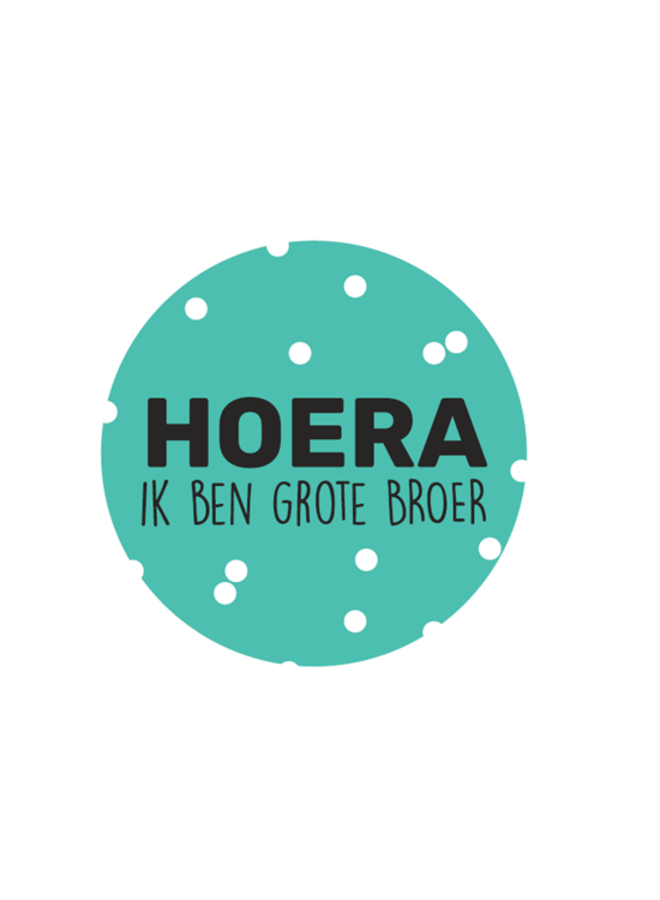 Sluitsticker hoera ik ben grote broer 10x