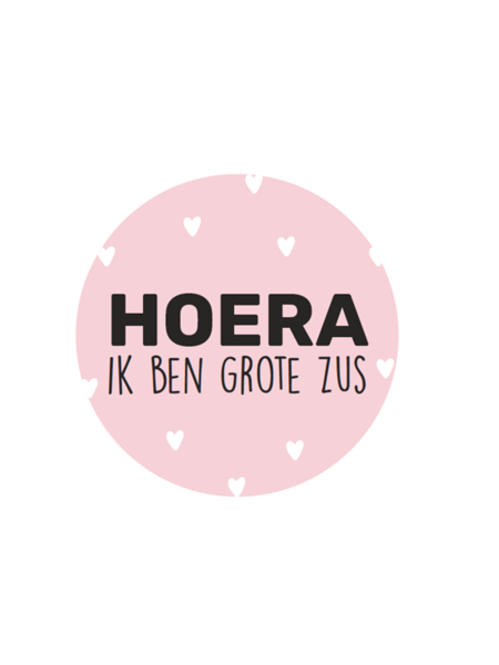 Sluitsticker hoera ik ben grote zus 10x