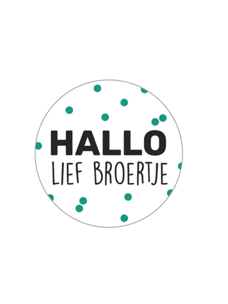 Sluitsticker hallo lief broertje 10x