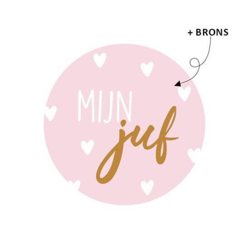 Sluitsticker mijn juf 10x
