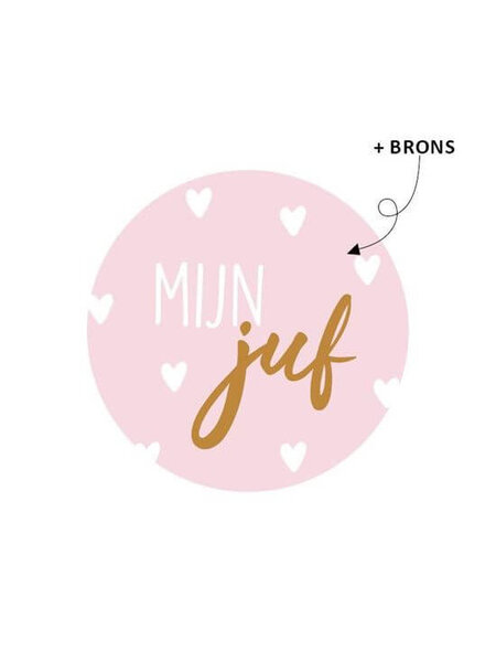 Sluitsticker mijn juf 10x
