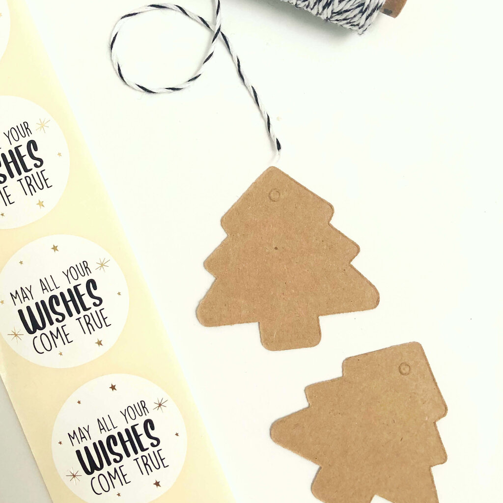 Label kerstboom 5x