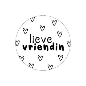  Sluitsticker Lieve vriendin 10 x