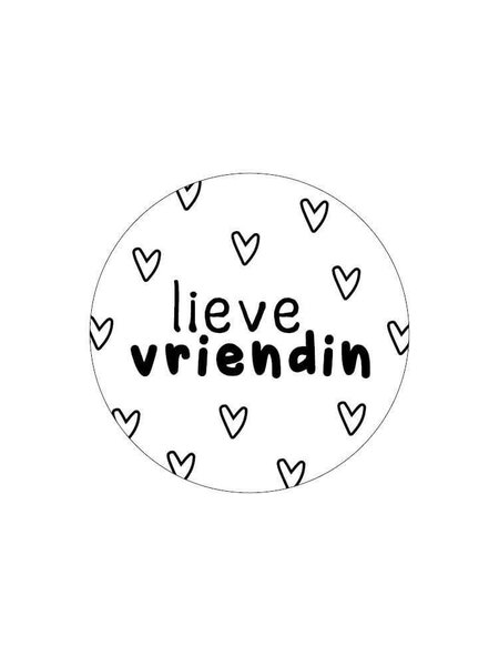 Sluitsticker Lieve vriendin 10 x