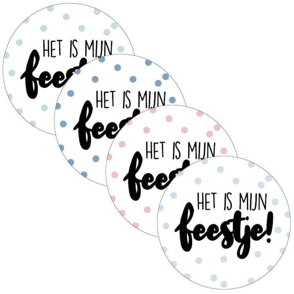Sluitsticker Het is mijn feestje 10x