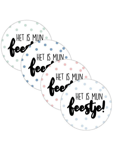 Sluitsticker Het is mijn feestje 10x