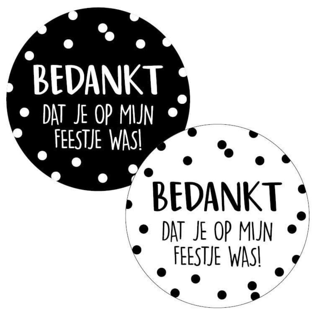 Sluitsticker Bedankt dat je op mijn feestje was 10x
