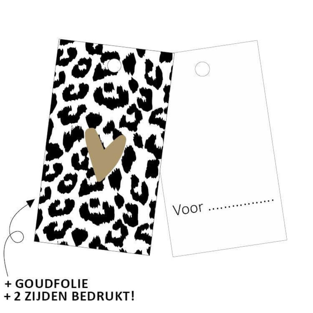 Cadeaulabel Cheetah 5x