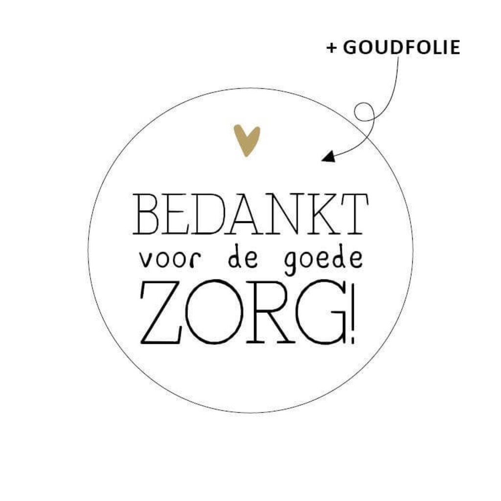 Sluitsticker Bedankt voor de goede zorg 10x