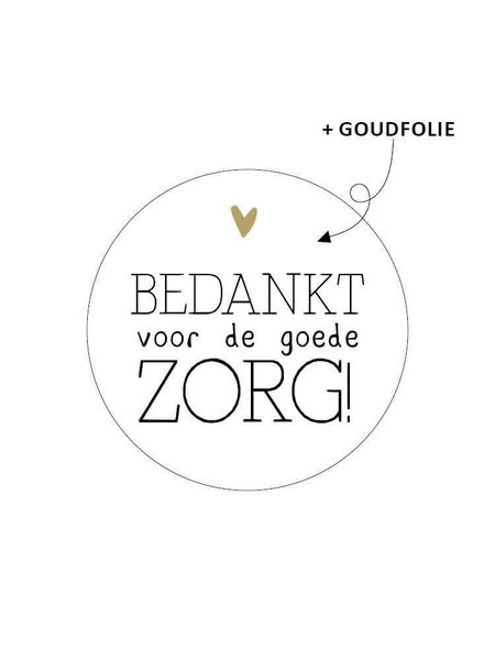 Sluitsticker Bedankt voor de goede zorg 10x