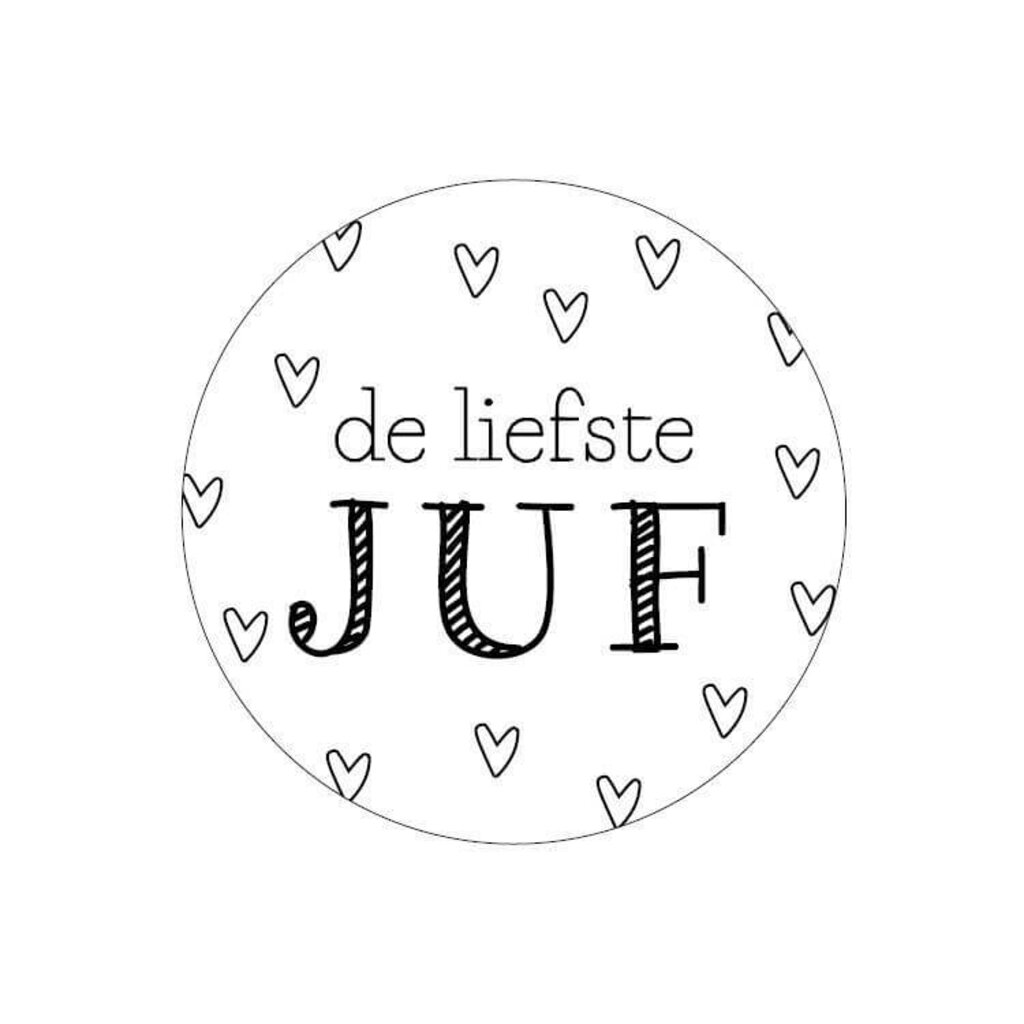 Sluitsticker de liefste juf 10x