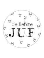 Sluitsticker de liefste juf 10x
