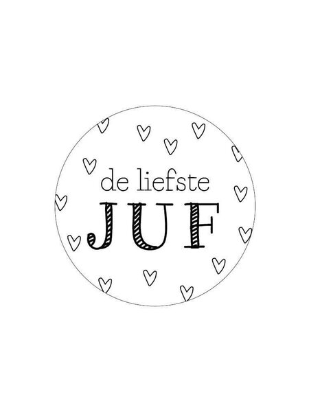 Sluitsticker de liefste juf 10x