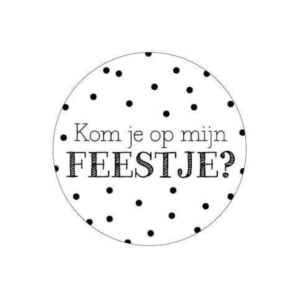 Sluitsticker kom je op mijn feestje? 10x