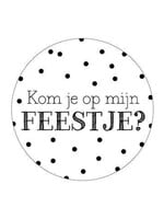 Sluitsticker kom je op mijn feestje? 10x