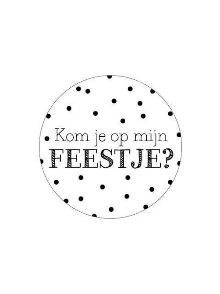 Sluitsticker kom je op mijn feestje? 10x