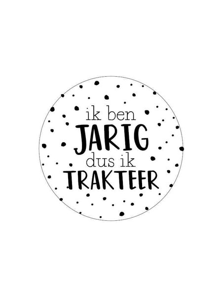 Sluitsticker ik ben jarig dus ik trakteer 10x