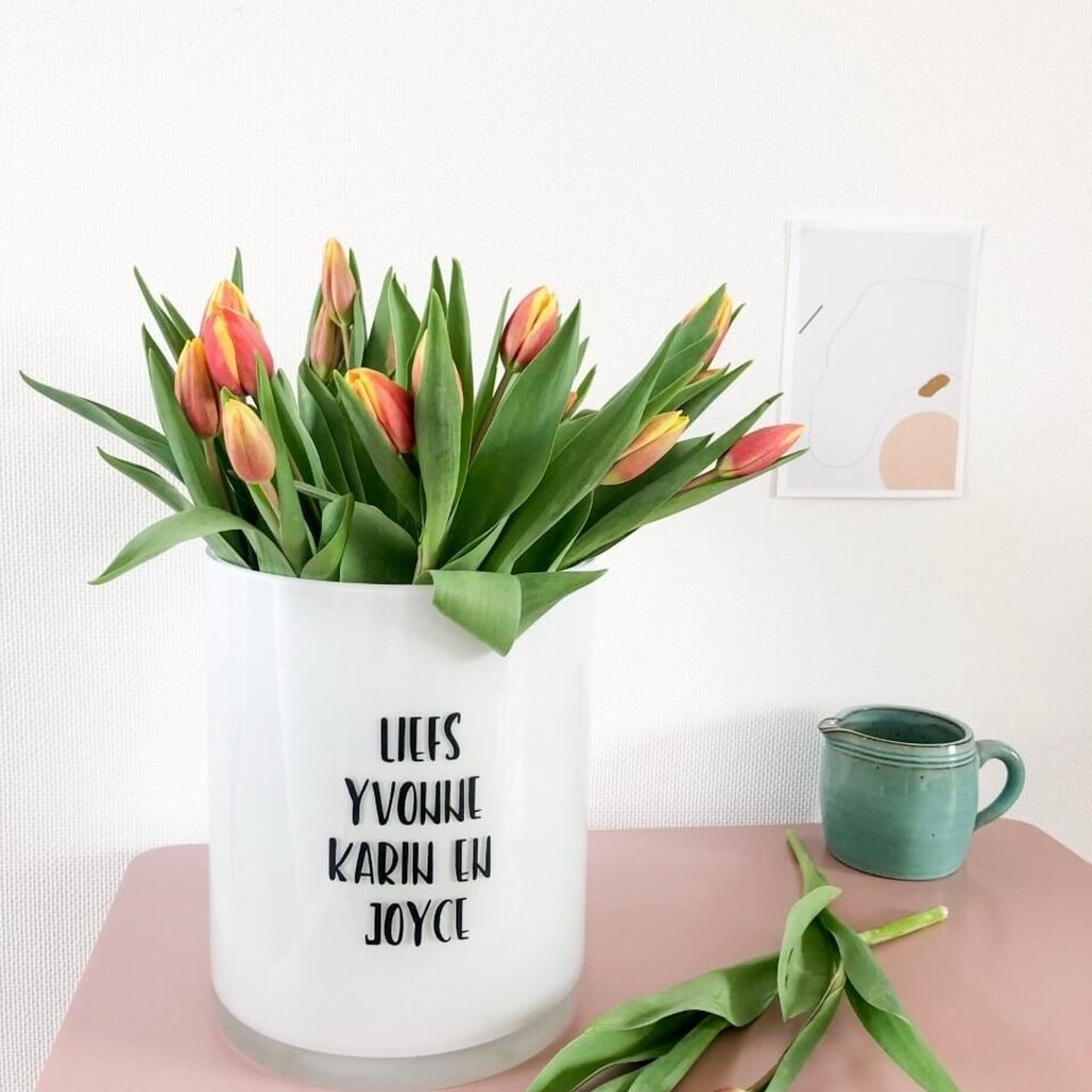 Sticker 'Voor de fleurigste moeder