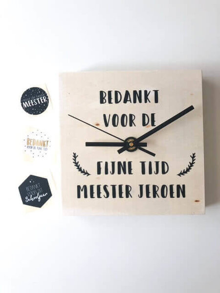 Klok Bedankt voor de fijne tijd!