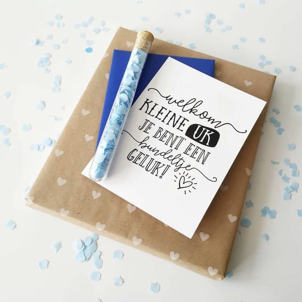 Blauwe confetti