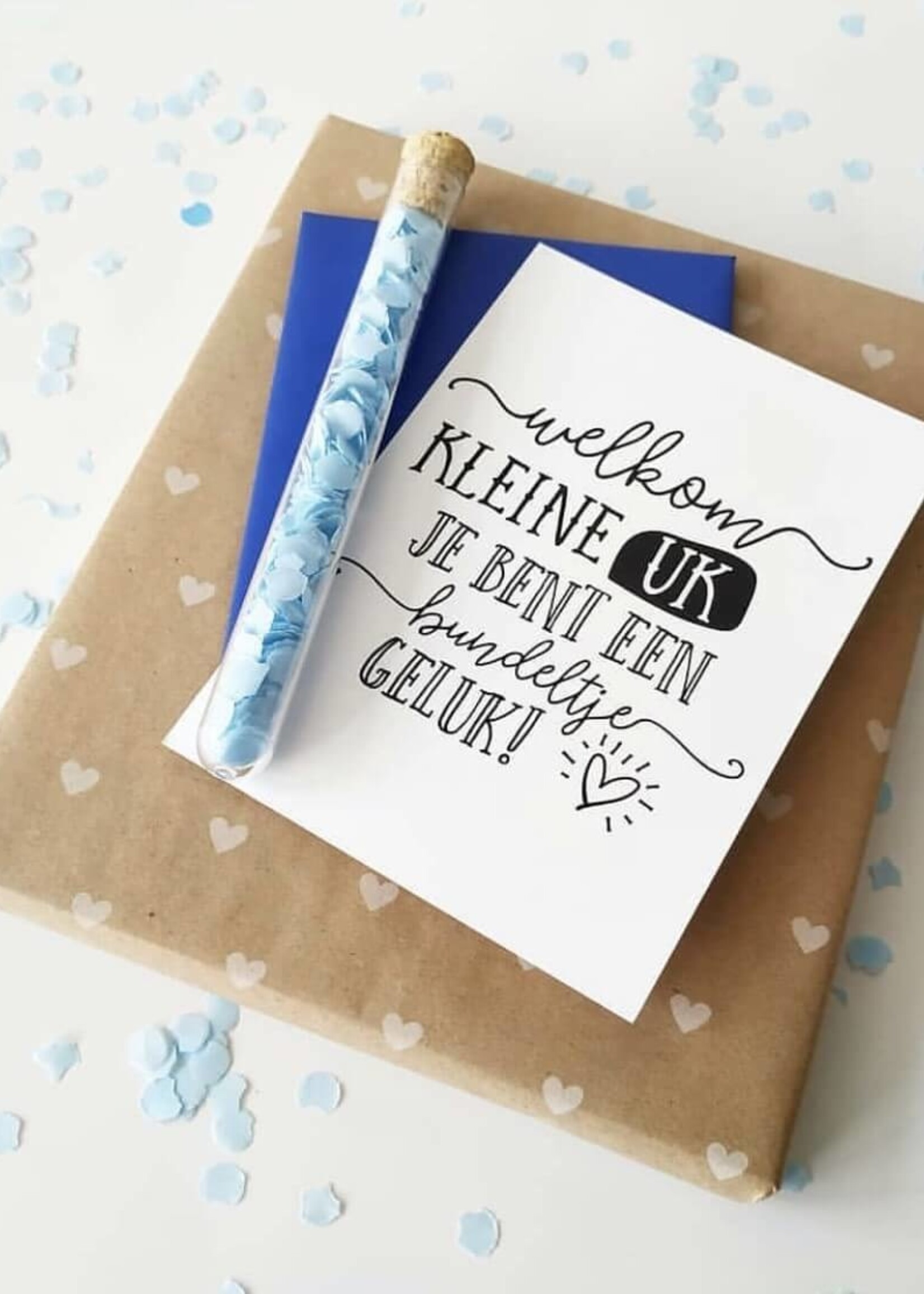Blauwe confetti