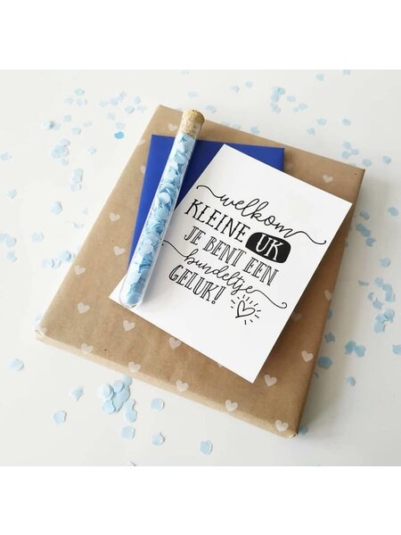 Blauwe confetti