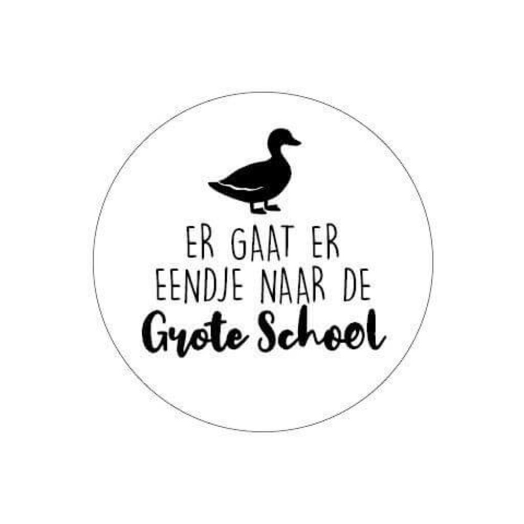Sluitsticker er gaat er eendje naar de grote school 10 x