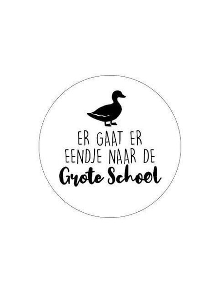 Sluitsticker er gaat er eendje naar de grote school 10 x
