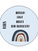 Traktatie labels met naam broertje