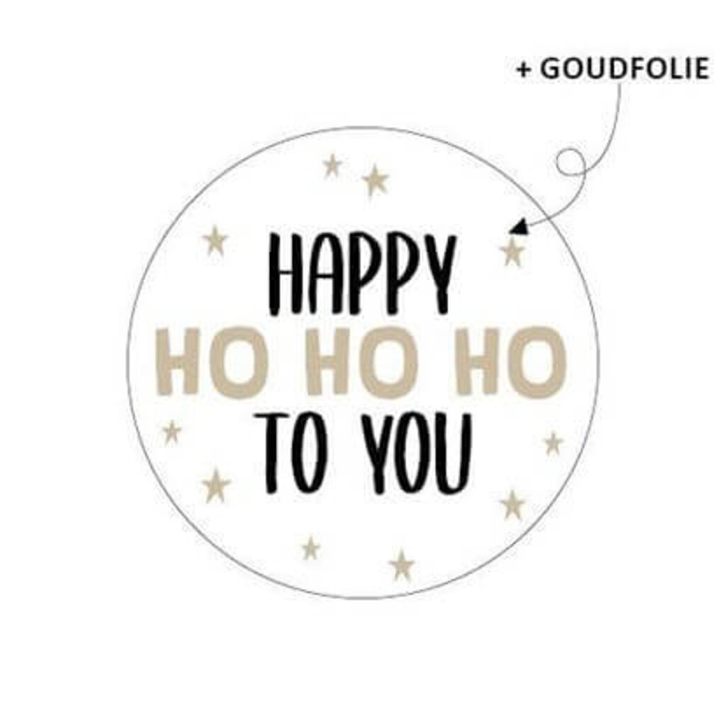 Sluitsticker Happy ho ho 10x