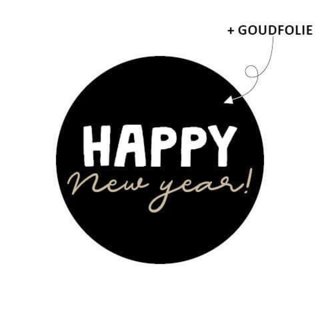 Sluitsticker Happy new year 10x