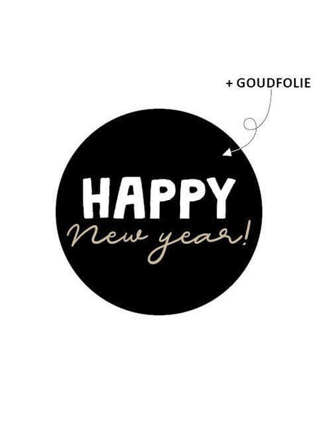 Sluitsticker Happy new year 10x