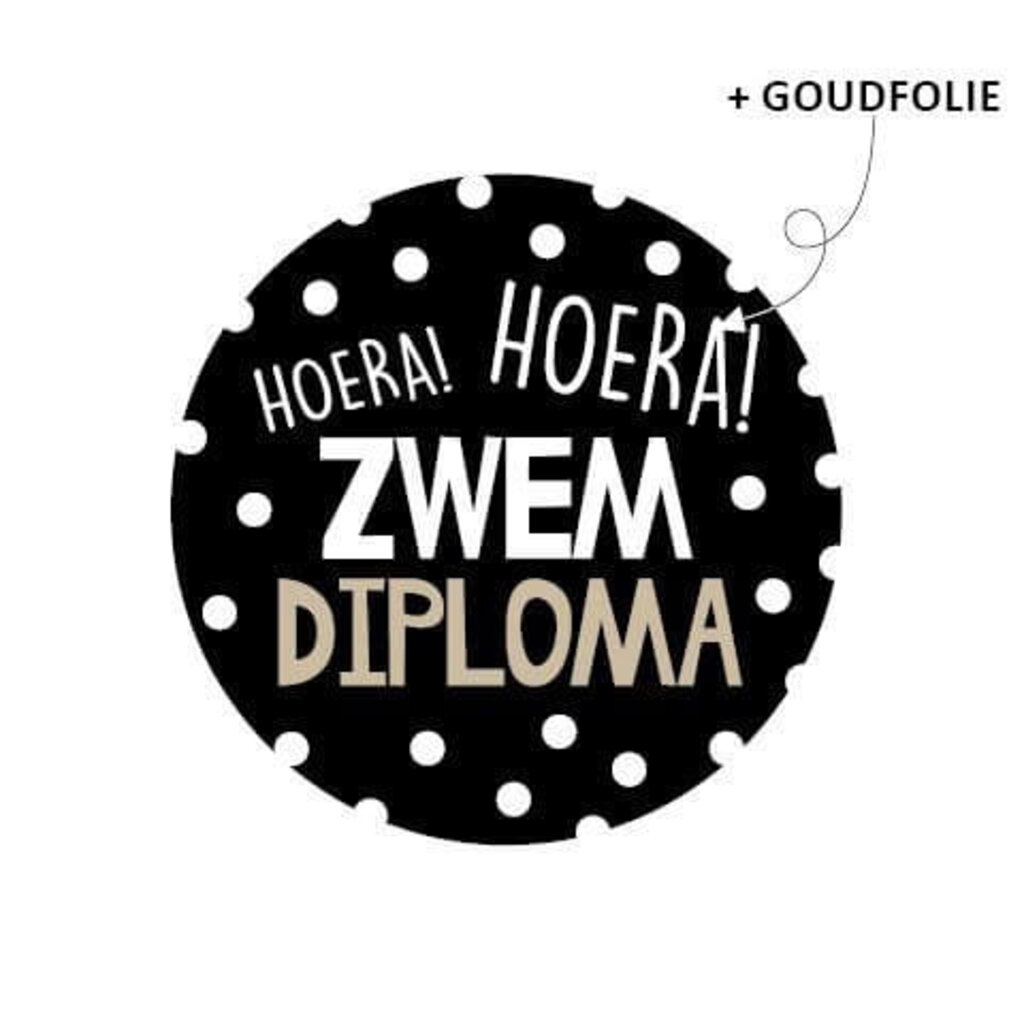 Sluitsticker zwemdiploma 10x