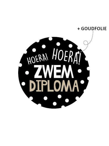 Sluitsticker zwemdiploma 10x