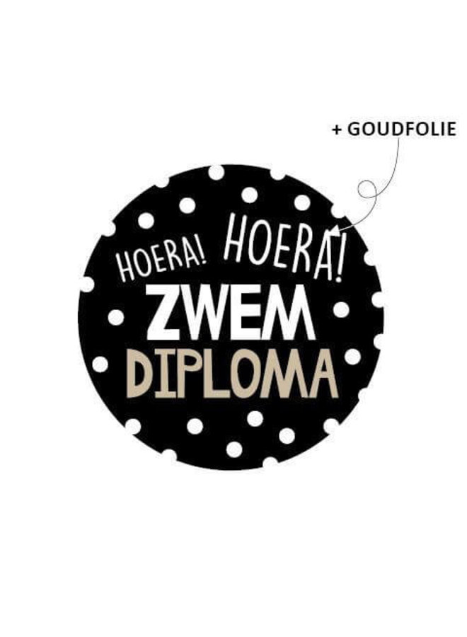 Sluitsticker zwemdiploma 10x