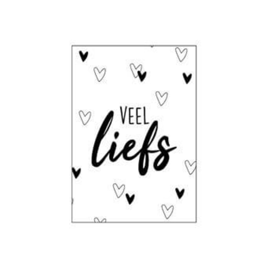 Cadeaulabel  Veel liefs 5x